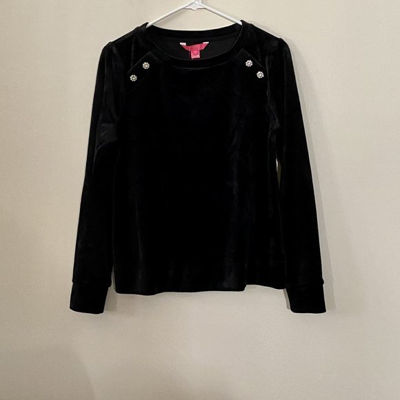 Lilly Pulitzer Tressa Velour Sweatshirt NWT - Picture 4 of 7